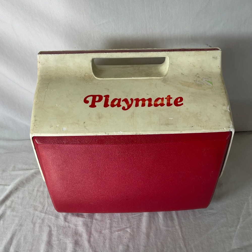 Vintage Igloo Playmate Cooler Red White Retro Lunch Box Ice Chest‎